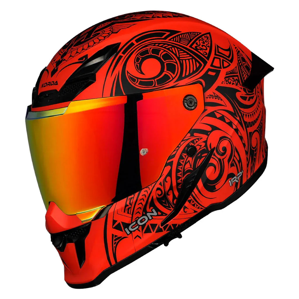 Korda Icon Maori Matt Red Full Face Helmet