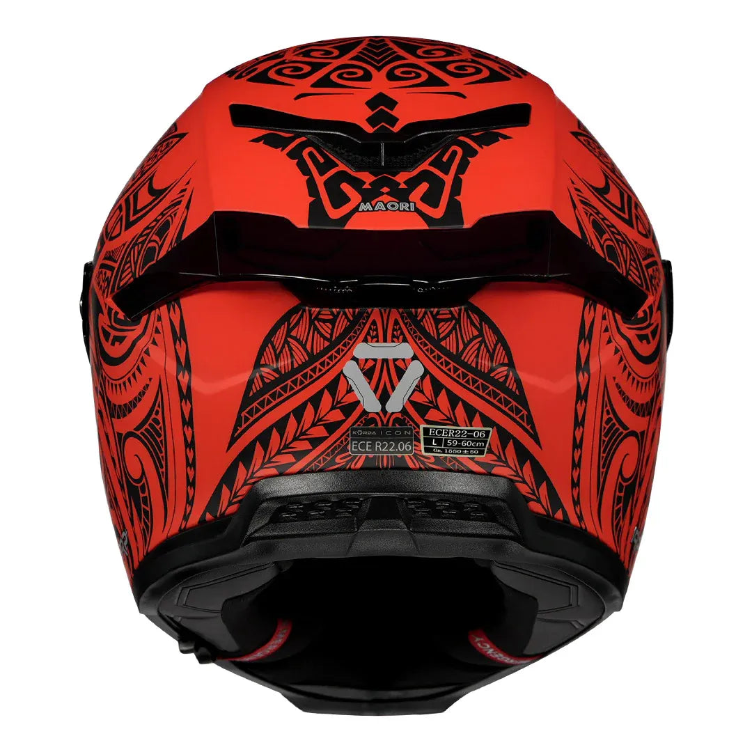 Korda Icon Maori Matt Red Full Face Helmet