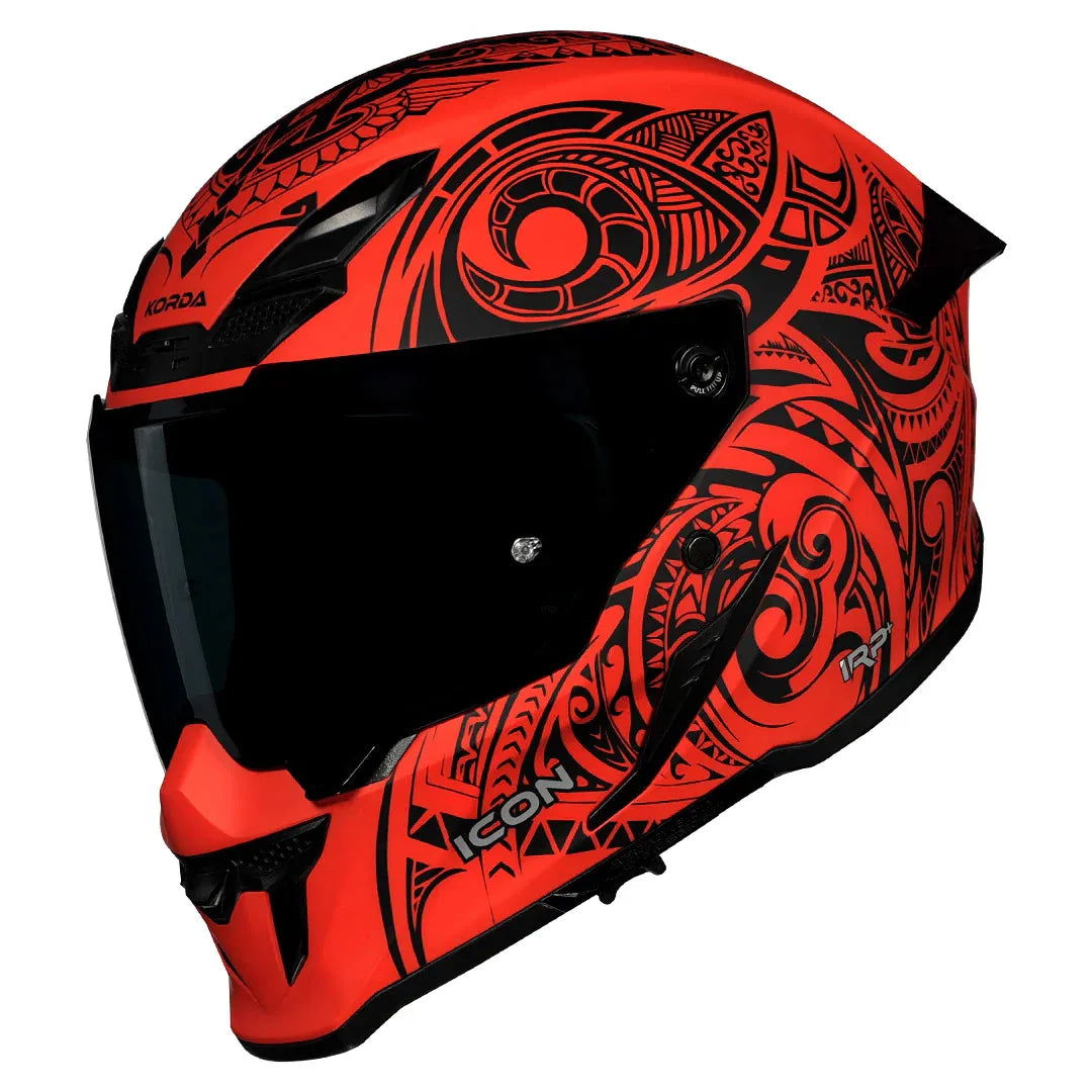 Korda Icon Maori Matt Red Full Face Helmet