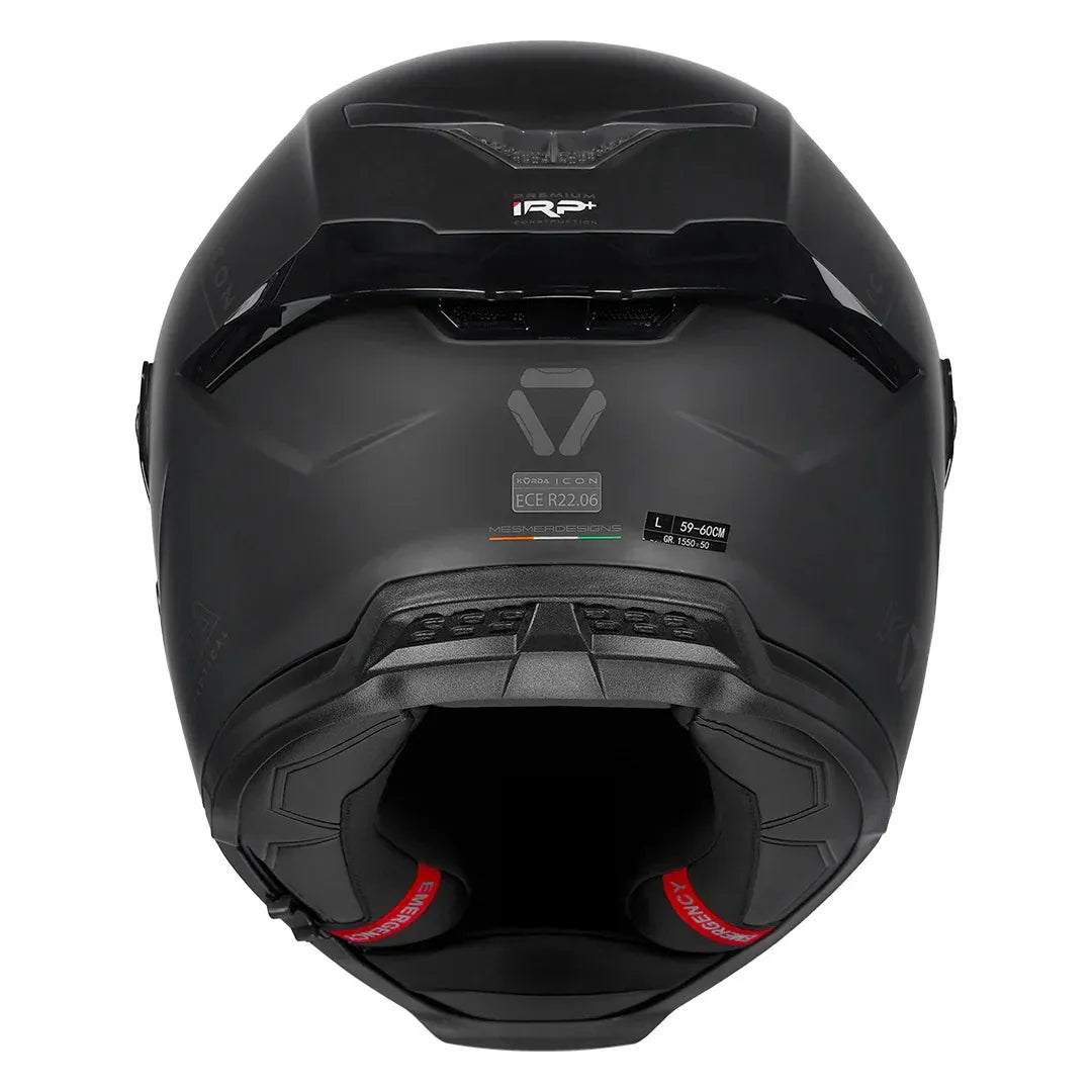 Korda Icon Matt Black Full Face Helmet