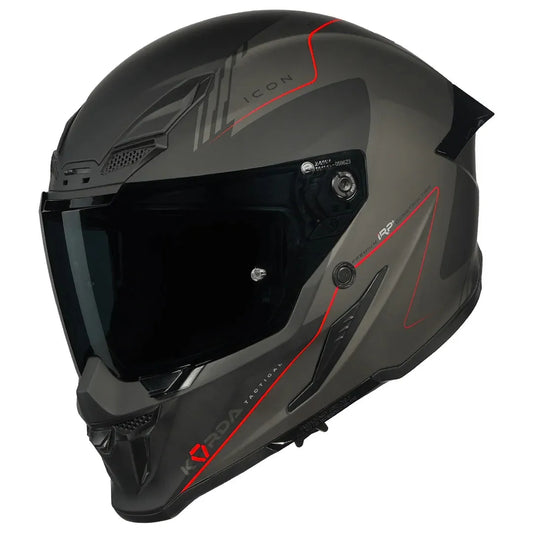 Korda Icon Nero Matt Gray Red Full Face Helmet