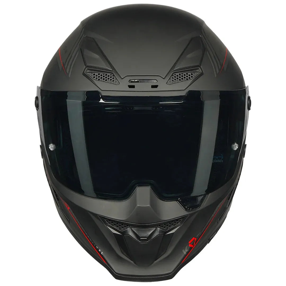 Korda Icon Nero Matt Gray Red Full Face Helmet