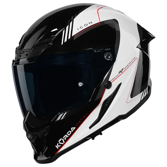 Korda Icon Nero White Red Full Face Helmet