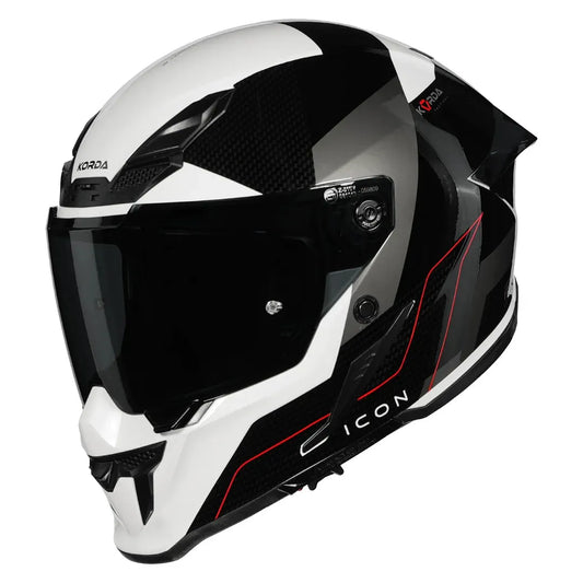 Korda Icon Nyx Black White Full Face Helmet