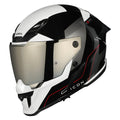 Korda Icon Nyx Glossy Black White Full Face Helmet
