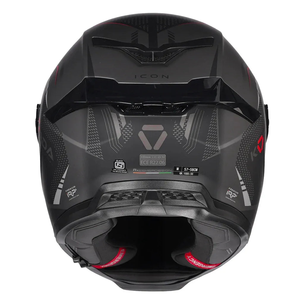 Korda Icon Strike Matt Red Full Face Helmet