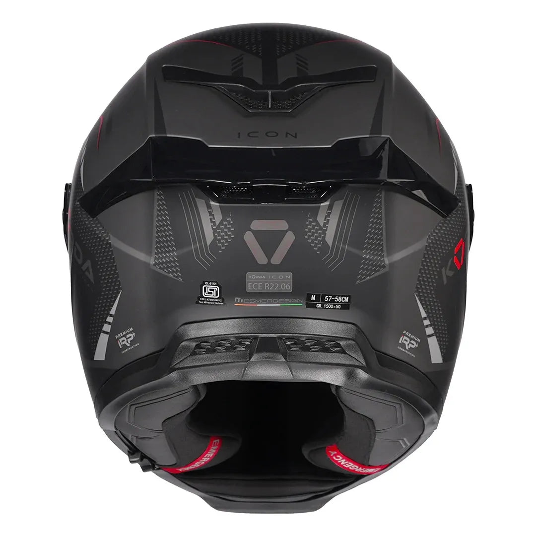 Korda Icon Strike Matt Red Full Face Helmet