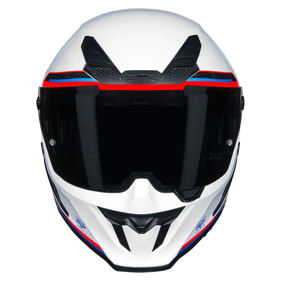 Korda Icon Tokio White Blue Full Face Helmet