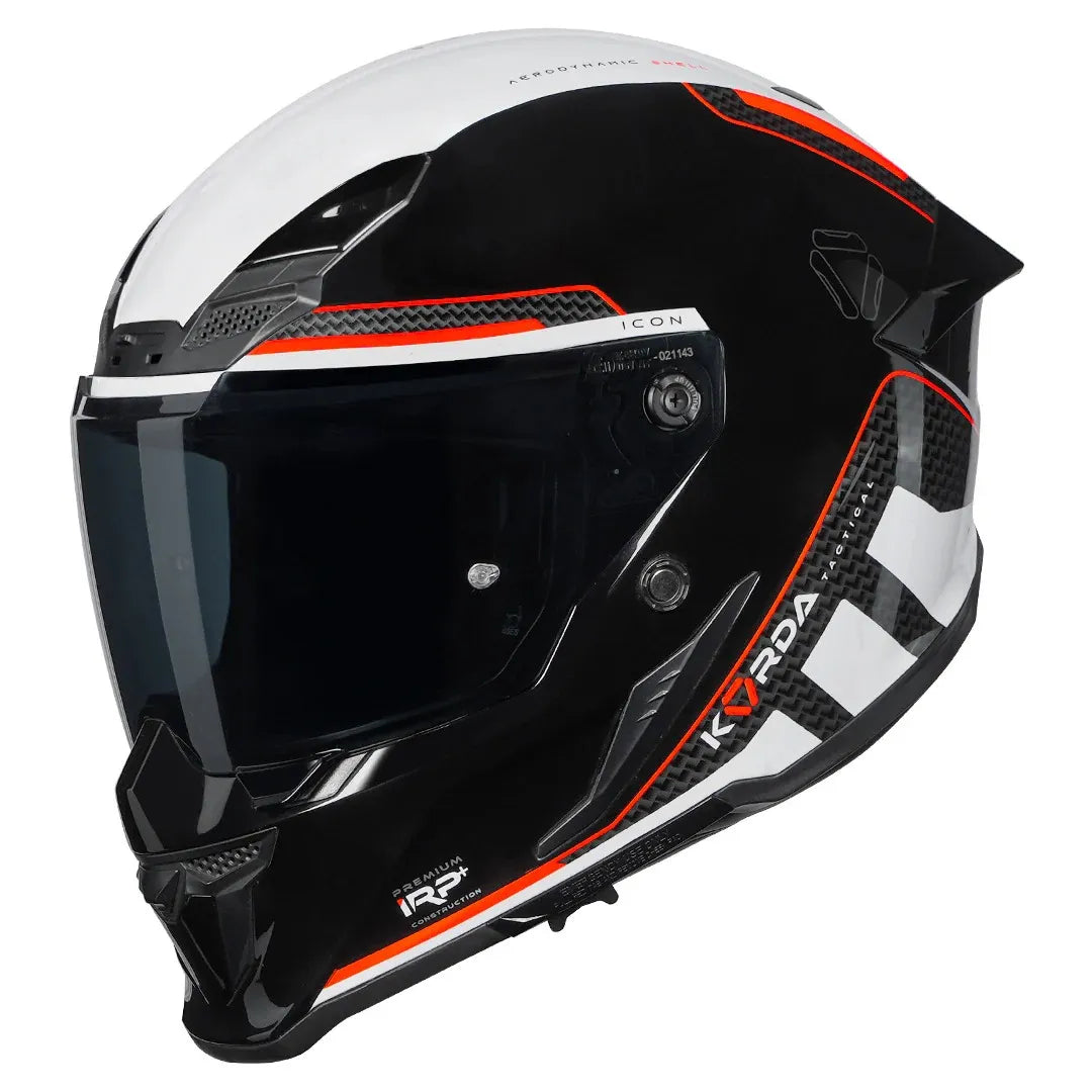 Korda Icon Tokio White Red Full Face Helmet