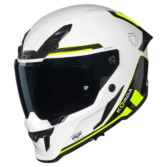 Korda Icon Tokio White Yellow Full Face Helmet