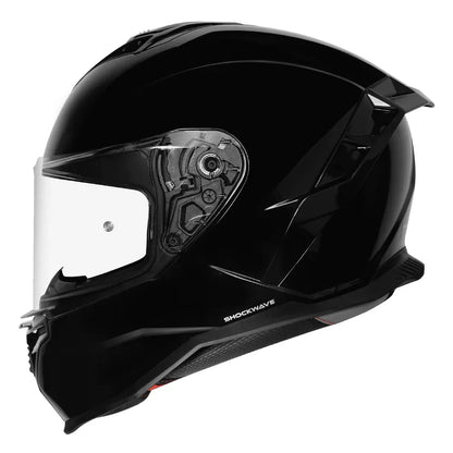 KORDA Shockwave Sold Gloss Black Full Face Helmet