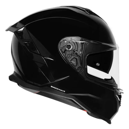 KORDA Shockwave Sold Gloss Black Full Face Helmet
