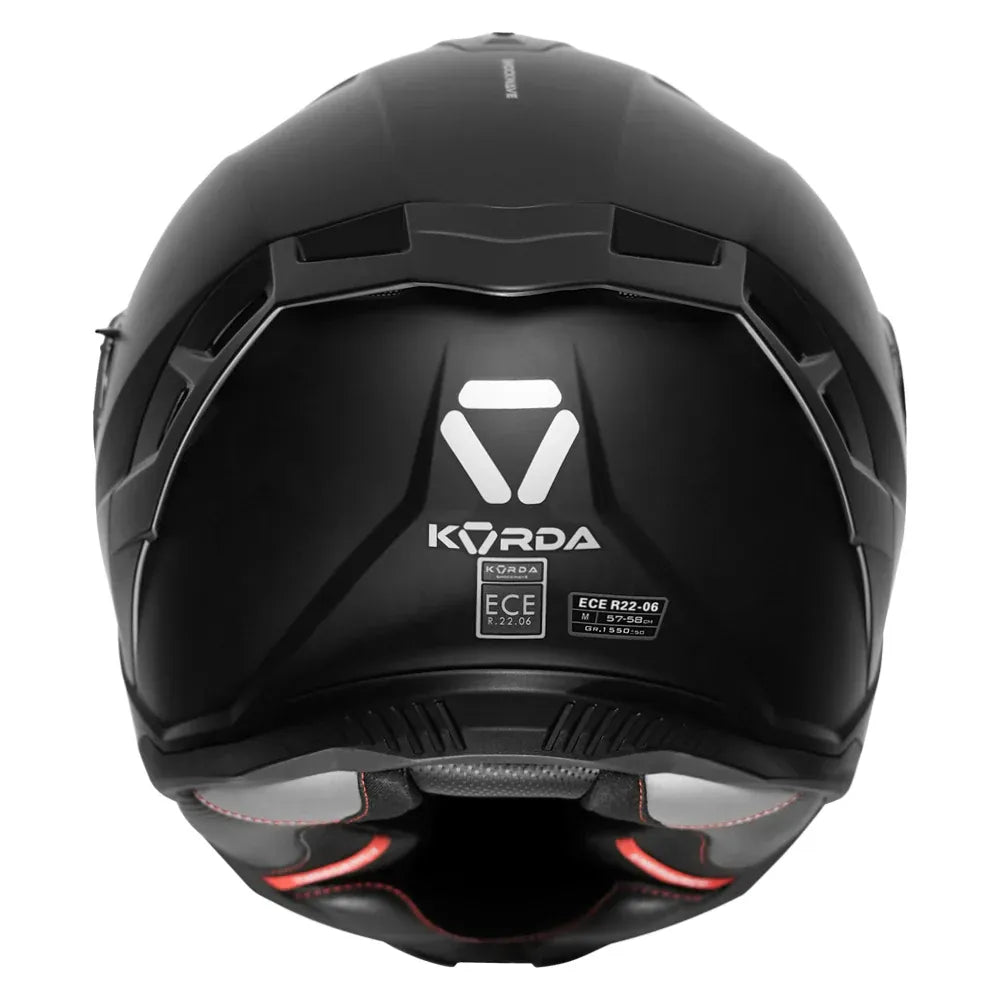 KORDA Shockwave Sold Matt Black L Full Face Helmet