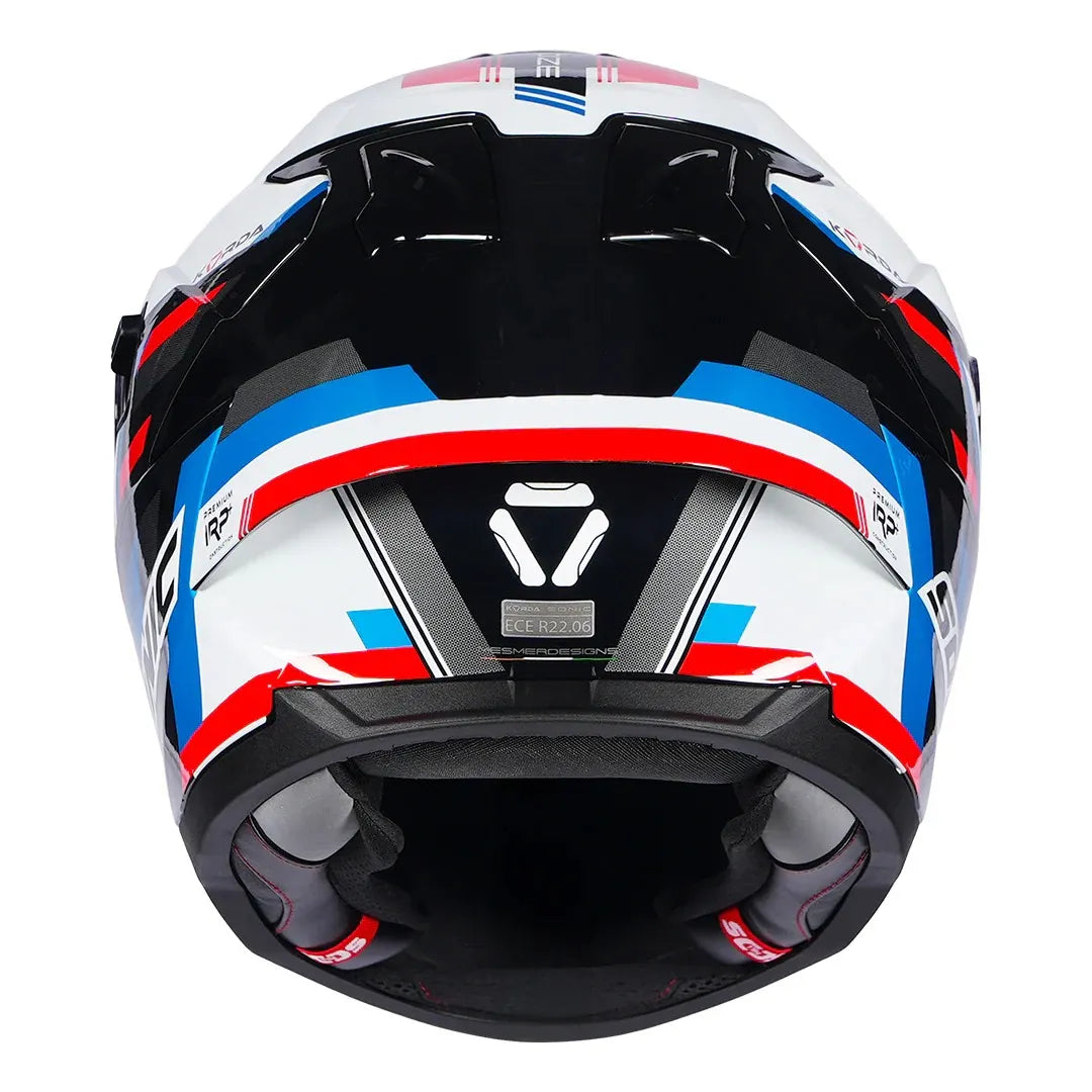Korda Sonic Gp Moze Blue Red Full Face Helmet
