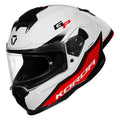 Korda Sonic Gp Rapide White Red Full Face Helmet