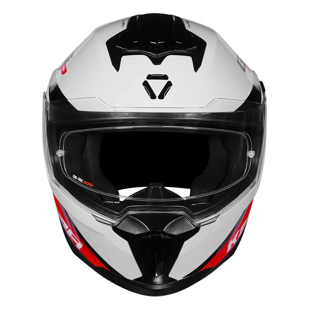Korda Sonic Gp Rapide White Red Full Face Helmet