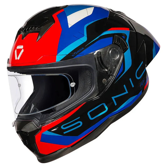 Korda Sonic Gp Roadlion Blue Red Full Face Helmet
