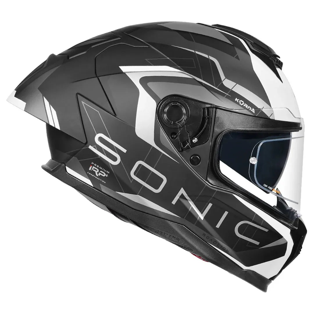 Korda Sonic Gp Roadlion Matt Black Gray Full Face Helmet