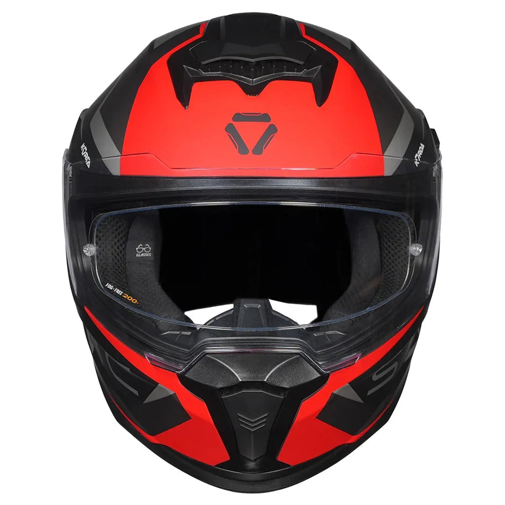 Korda Sonic Gp Roadlion Matt Black Red Full Face Helmet