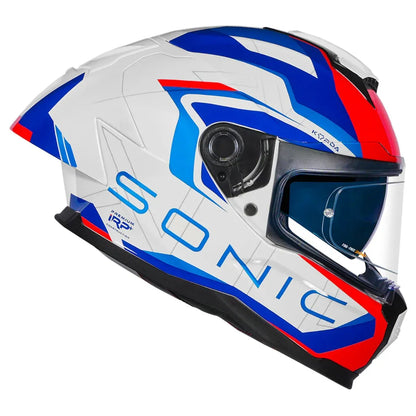 Korda Sonic Gp Roadlion White Red Blue Full Face Helmet