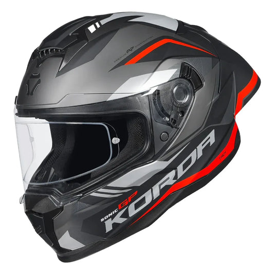 Korda Sonic Gp Troy Matt Red Full Face Helmet