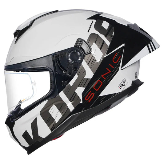Korda Sonic Gp Zhark Black White Full Face Helmet