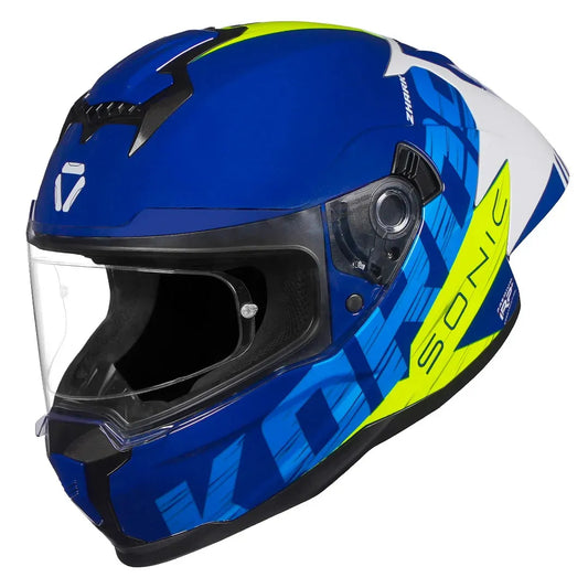 Korda Sonic Gp Zhark Blue White Full Face Helmet