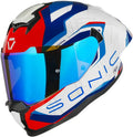 Korda Sonic Roadline White Red Blue Full Face Helmet