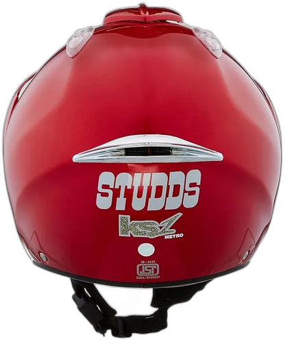 STUDDS Ks 1 Metro Cherry Red Half Face Helmet
