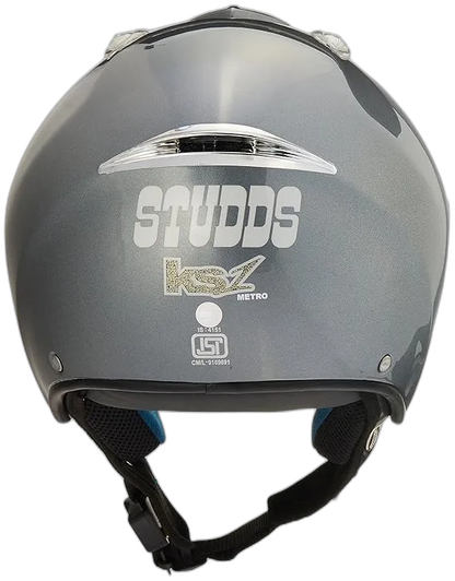 STUDDS Ks 1 Metro Gun Grey Half Face Helmet