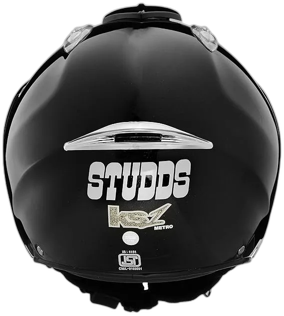 STUDDS Ks 1 Metro Matt Black Half Face Helmet