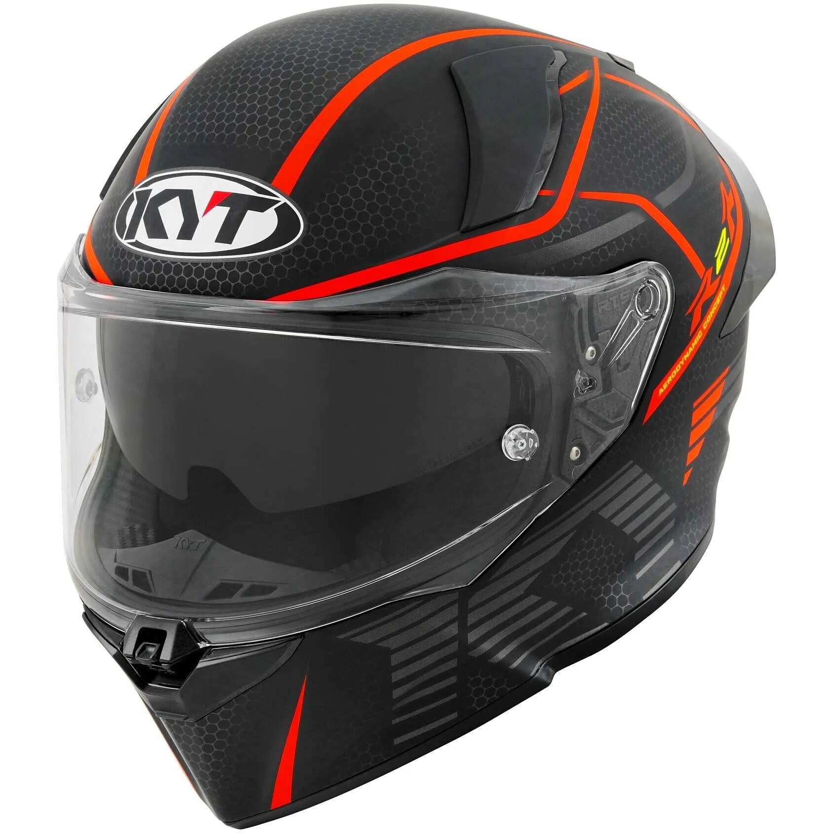 Kyt R2r Concept Matt Black Red Full Face Helmet