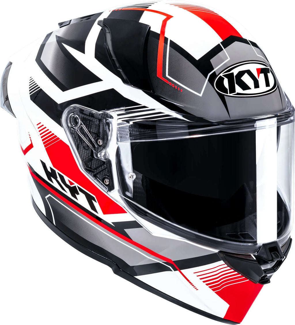 Kyt R2r Parsec White Red Full Face Helmet