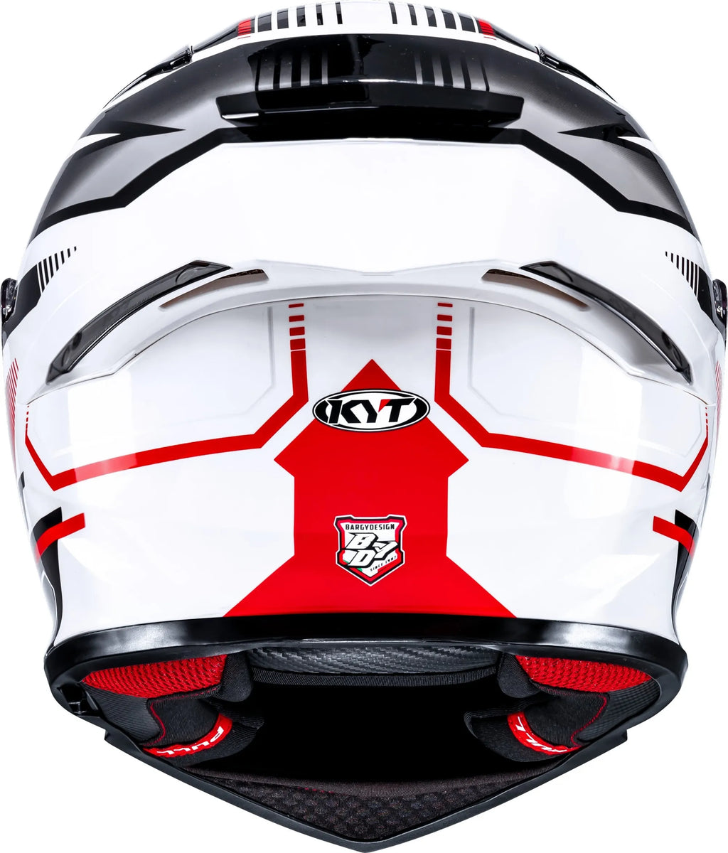 Kyt R2r Parsec White Red Full Face Helmet