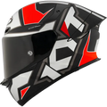 Kyt Revo Electron Matt Grey Red Full Face Helmet
