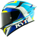 Kyt Revo Grand Prix White Blue Full Face Helmet