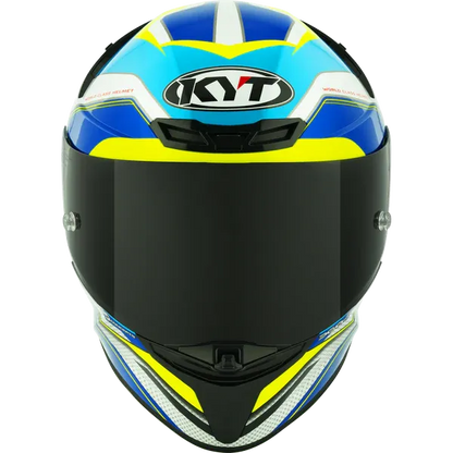 Kyt Revo Grand Prix White Blue Full Face Helmet