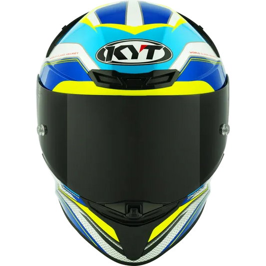 Kyt Revo Grand Prix White Blue Full Face Helmet