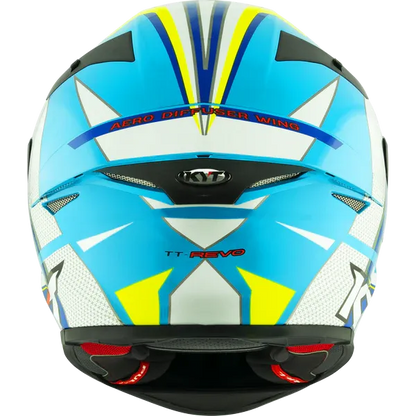 Kyt Revo Grand Prix White Blue Full Face Helmet