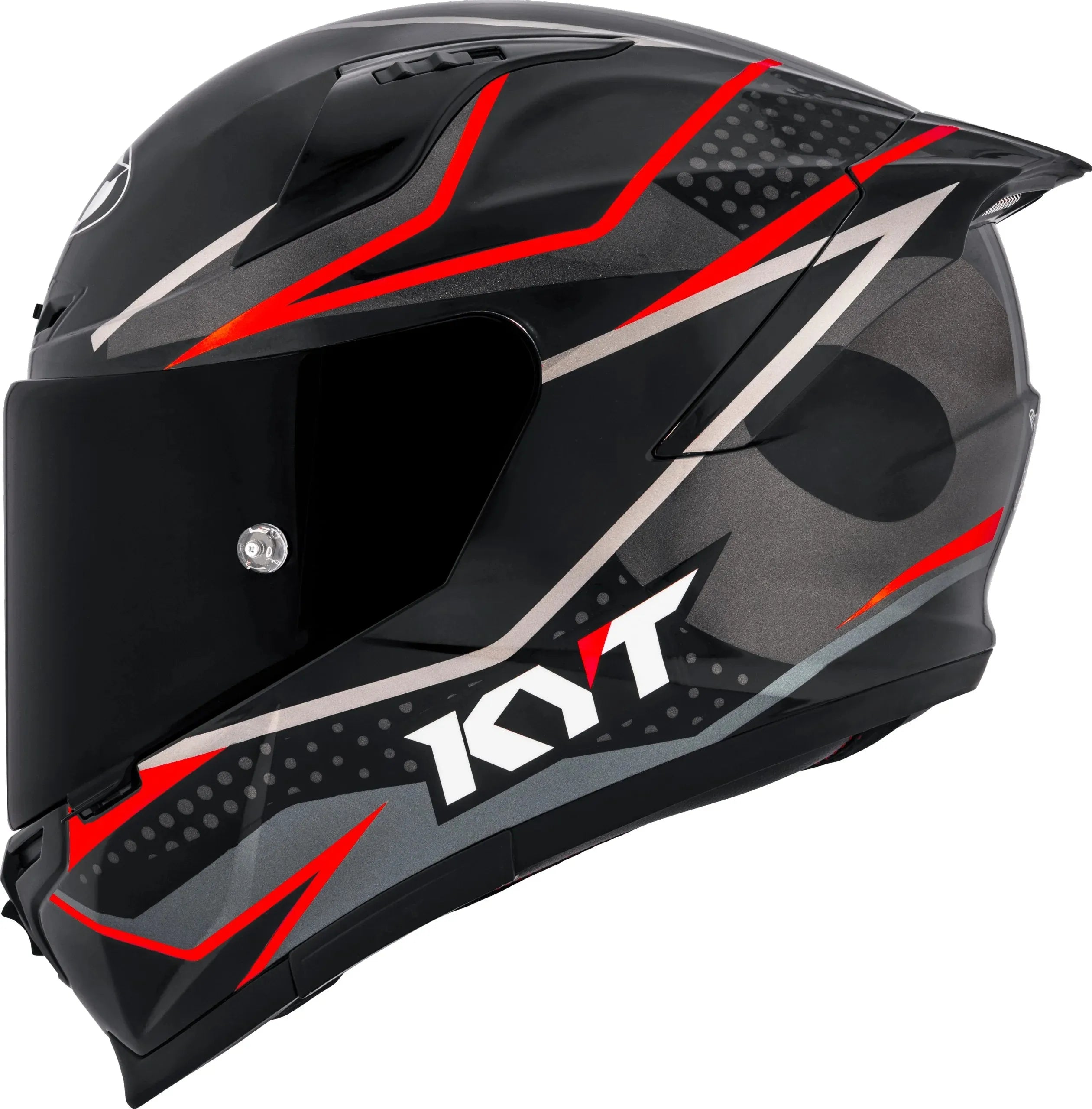 Kyt Striker Davo Black Red Full Face Helmet
