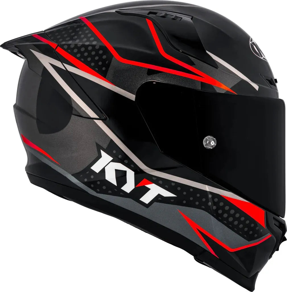 Kyt Striker Davo Black Red Full Face Helmet