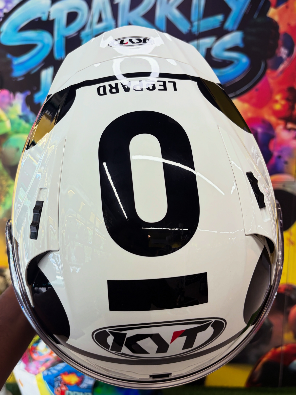 Kyt Striker Sv Leopard Panda White Black Helmet