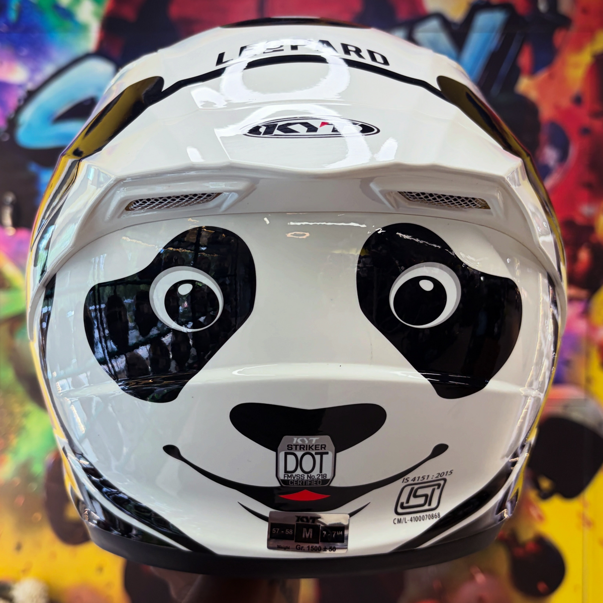 Kyt Striker Sv Leopard Panda White Black Helmet