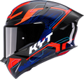 Kyt Tt Revo Speeding Gloss Black Red Blue Full Face Helemt