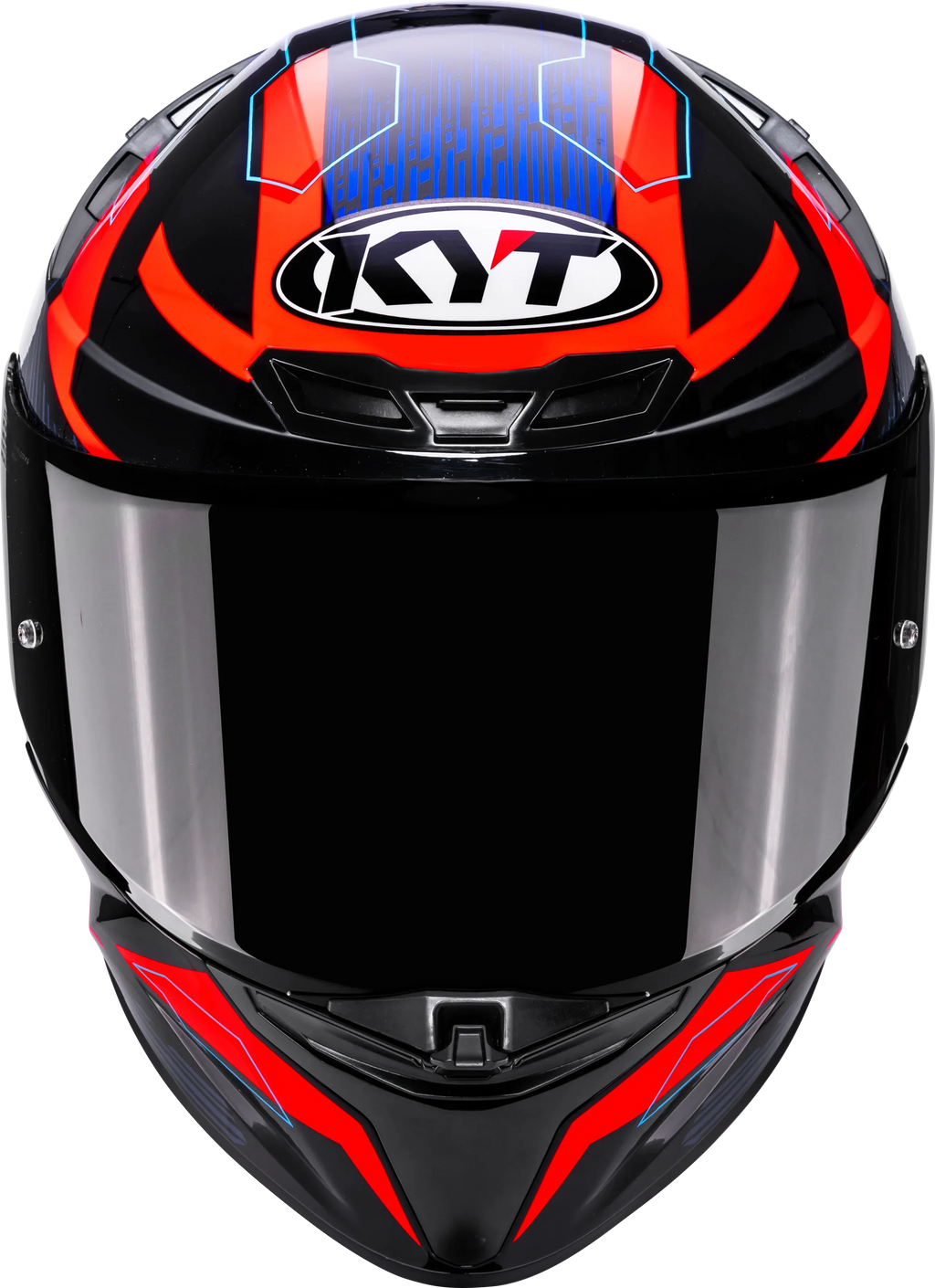 Kyt Tt Revo Speeding Gloss Black Red Blue Full Face Helemt