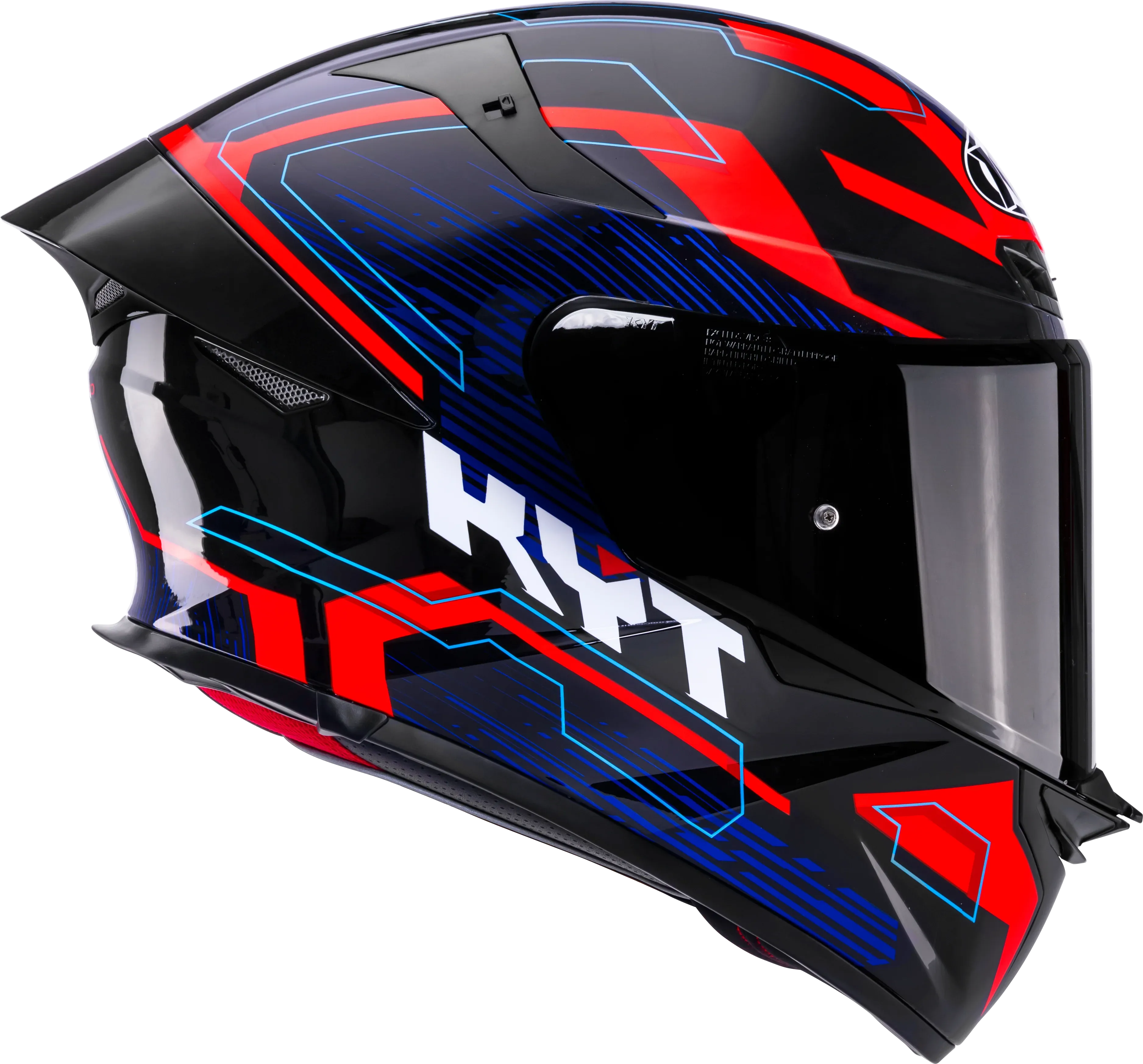 Kyt Tt Revo Speeding Gloss Black Red Blue Full Face Helemt