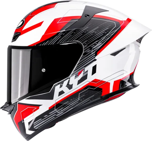 Kyt Tt Revo Speeding White Red Full Face Helmet