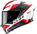 Kyt Tt Revo Speeding White Red Full Face Helmet
