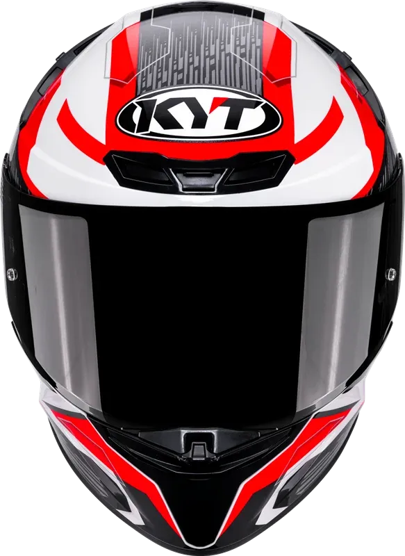 Kyt Tt Revo Speeding White Red Full Face Helmet
