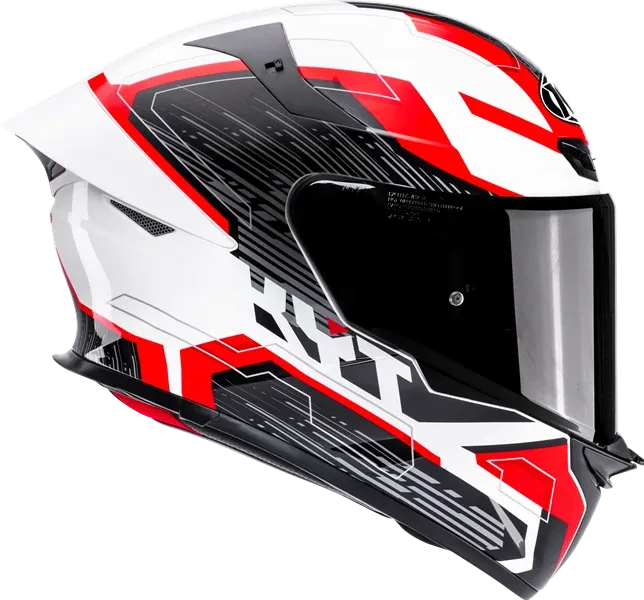 Kyt Tt Revo Speeding White Red Full Face Helmet